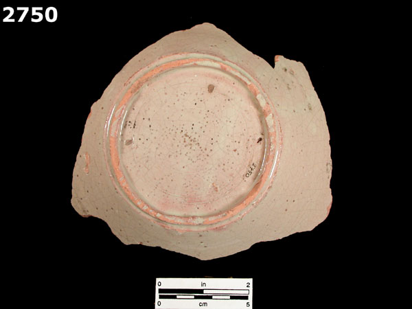 UNIDENTIFIED POLYCHROME MAJOLICA, MEXICO CITY TRADITION specimen 2750 rear view