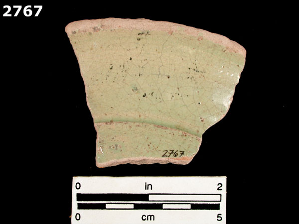 UNIDENTIFIED POLYCHROME MAJOLICA, MEXICO CITY TRADITION specimen 2767 rear view