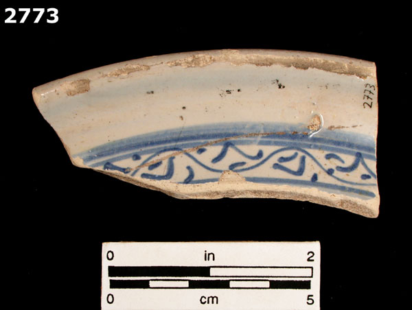 MONTELUPO BLUE ON WHITE specimen 2773 rear view