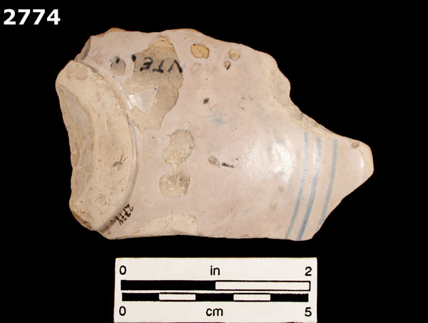 MONTELUPO BLUE ON WHITE specimen 2774 rear view