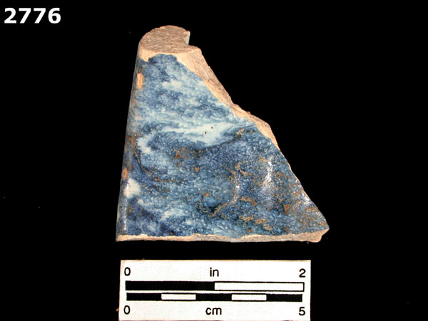 UNIDENTIFIED BLUE ON WHITE MAJOLICA, IBERIA specimen 2776 