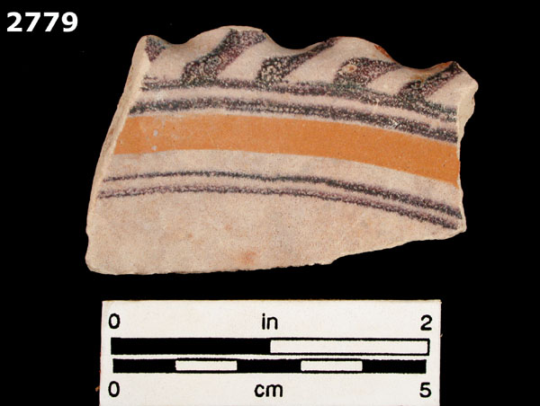 UNIDENTIFIED POLYCHROME MAJOLICA, IBERIAN specimen 2779 front view