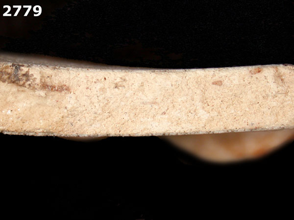 UNIDENTIFIED POLYCHROME MAJOLICA, IBERIAN specimen 2779 side view