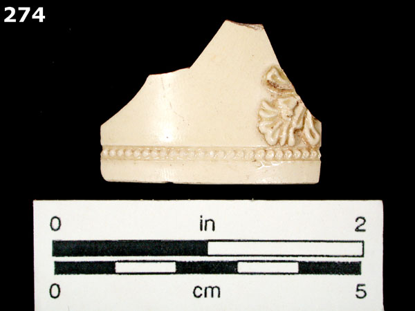 CREAMWARE, PLAIN specimen 274 front view