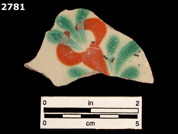 UNIDENTIFIED POLYCHROME MAJOLICA, MEXICO specimen 2781 front view