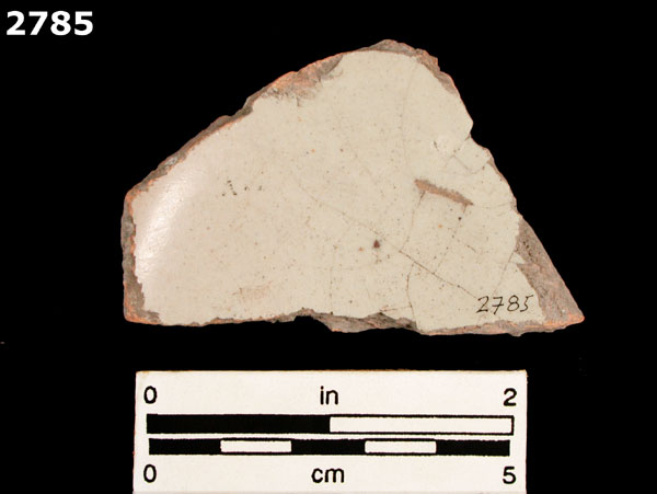 UNIDENTIFIED POLYCHROME MAJOLICA, MEXICO (19th CENTURY) specimen 2785 rear view