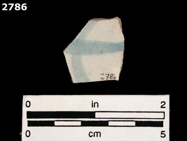 PUEBLA BLUE ON WHITE specimen 2786 rear view