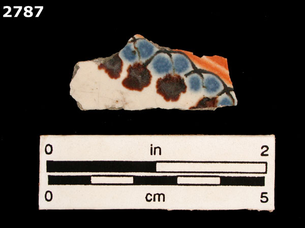 UNIDENTIFIED POLYCHROME MAJOLICA, MEXICO (19th CENTURY) specimen 2787 front view