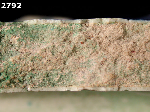 PUEBLA BLUE ON WHITE specimen 2792 side view