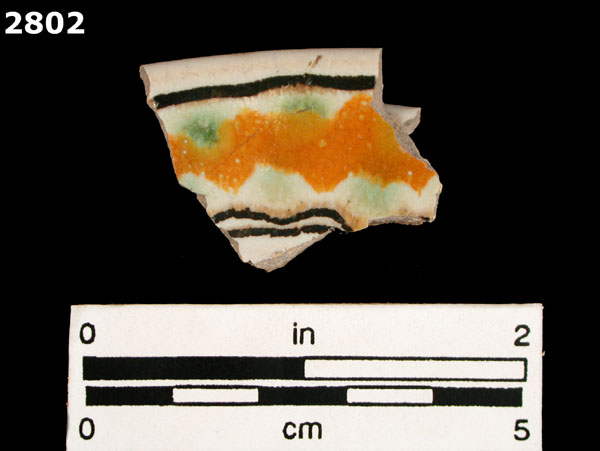 UNIDENTIFIED POLYCHROME MAJOLICA, MEXICO (19th CENTURY) specimen 2802 front view