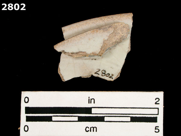 UNIDENTIFIED POLYCHROME MAJOLICA, MEXICO (19th CENTURY) specimen 2802 rear view