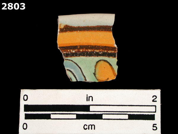 UNIDENTIFIED POLYCHROME MAJOLICA, MEXICO specimen 2803 