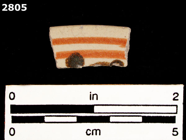 UNIDENTIFIED POLYCHROME MAJOLICA, MEXICO (19th CENTURY) specimen 2805 front view