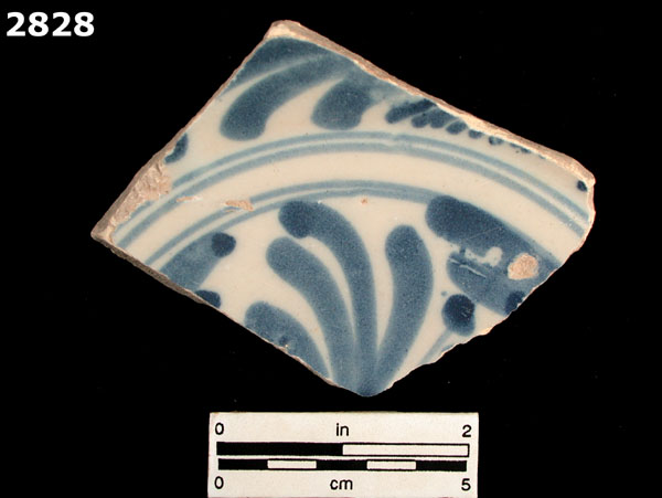 TALAVERA TRADITION, BLUE ON WHITE specimen 2828 front view