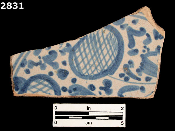 TALAVERA TRADITION, BLUE ON WHITE specimen 2831 front view