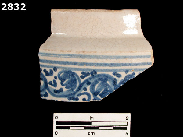 TALAVERA TRADITION, BLUE ON WHITE specimen 2832 front view