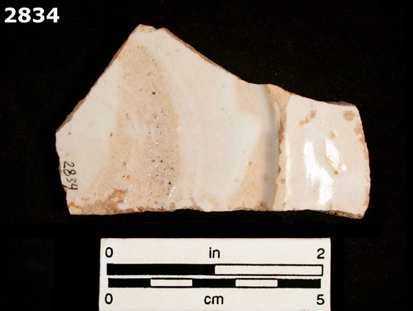 TALAVERA TRADITION, BLUE ON WHITE specimen 2834 rear view