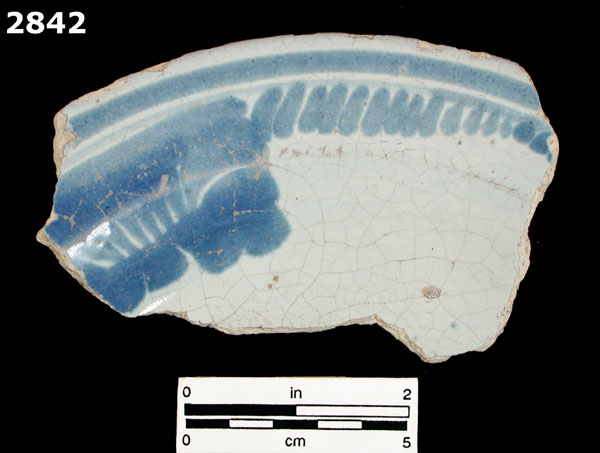 PUEBLA BLUE ON WHITE specimen 2842 