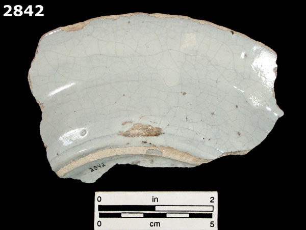 PUEBLA BLUE ON WHITE specimen 2842 rear view