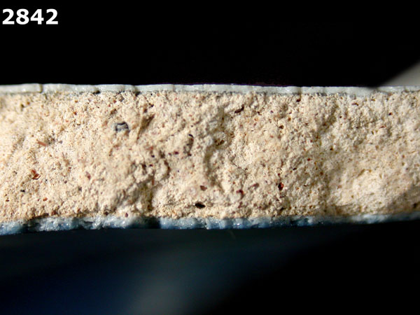 PUEBLA BLUE ON WHITE specimen 2842 side view