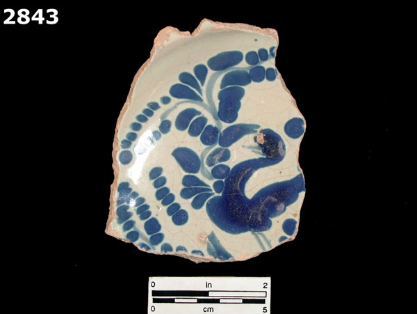 PUEBLA BLUE ON WHITE specimen 2843 