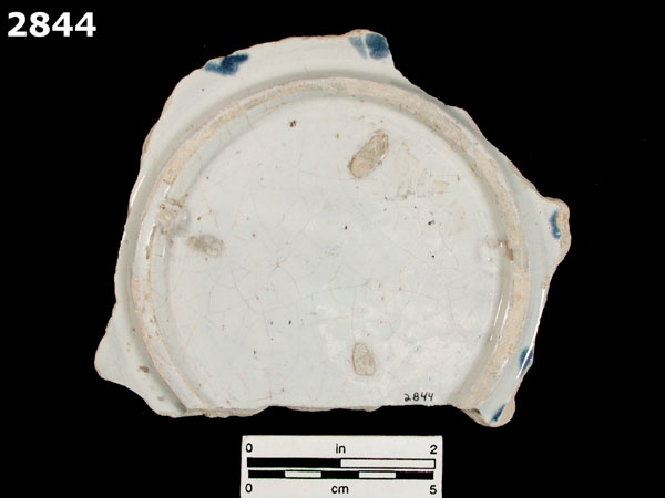 PUEBLA BLUE ON WHITE specimen 2844 rear view