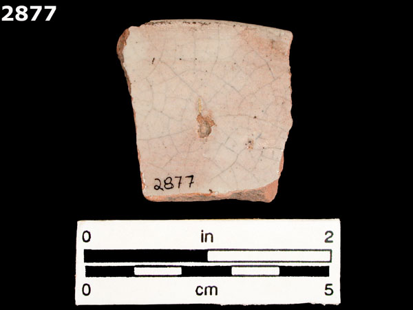 UNIDENTIFIED POLYCHROME MAJOLICA, IBERIAN specimen 2877 rear view