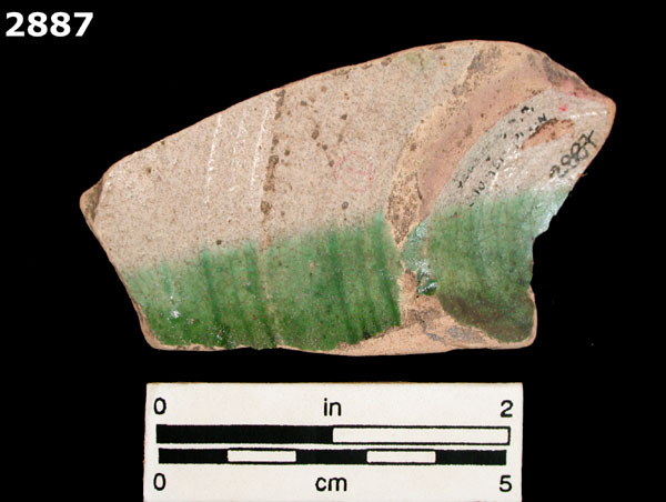 COLUMBIA PLAIN GREEN DIPPED specimen 2887 rear view