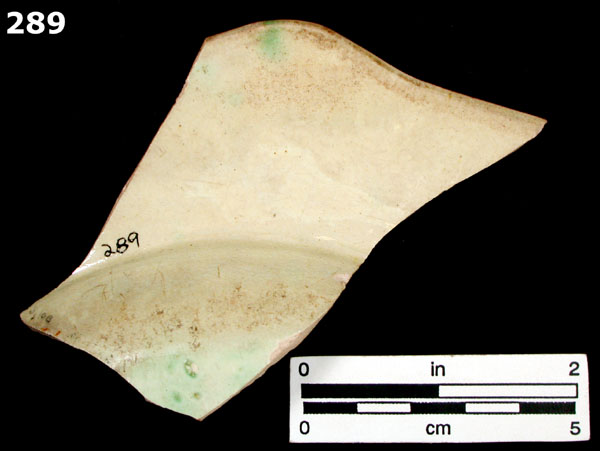 WHIELDON WARE, CAULIFLOWER PATTERNED specimen 289 rear view