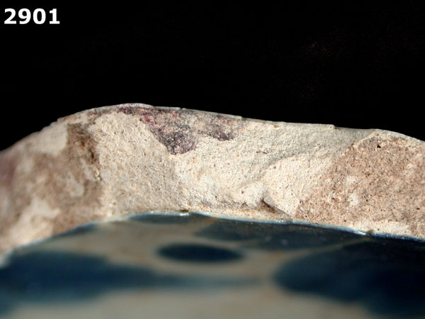 PUEBLA BLUE ON WHITE specimen 2901 side view