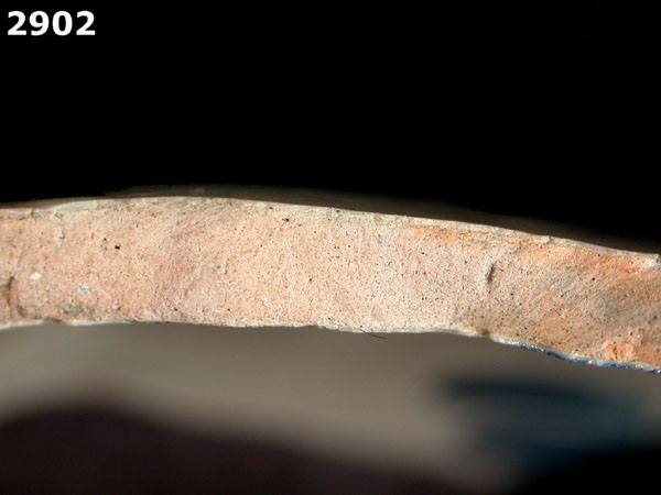 PUEBLA BLUE ON WHITE specimen 2902 side view