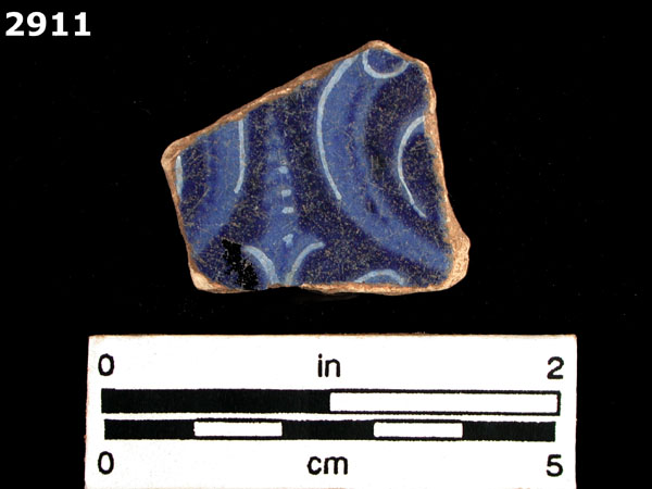 UNIDENTIFIED POLYCHROME MAJOLICA, IBERIAN specimen 2911 front view