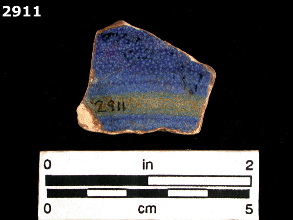 UNIDENTIFIED POLYCHROME MAJOLICA, IBERIAN specimen 2911 rear view