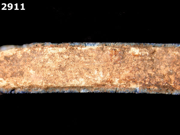 UNIDENTIFIED POLYCHROME MAJOLICA, IBERIAN specimen 2911 side view
