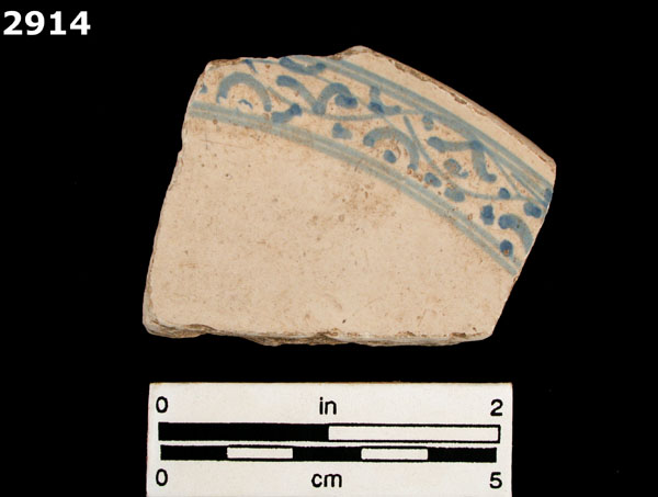 SEVILLA BLUE ON WHITE specimen 2914 front view