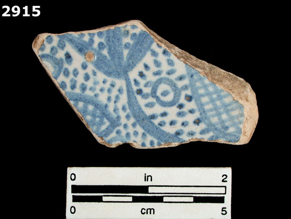 TALAVERA TRADITION, BLUE ON WHITE specimen 2915 