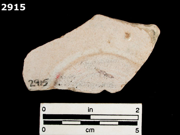 TALAVERA TRADITION, BLUE ON WHITE specimen 2915 rear view