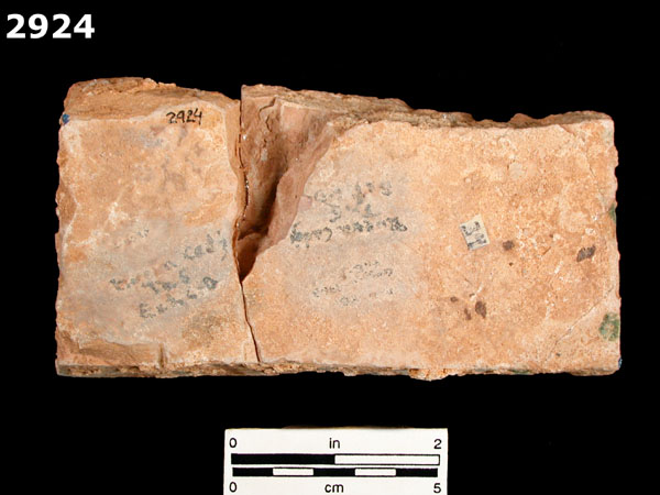 CUENCA TILE-TYPE A specimen 2924 rear view