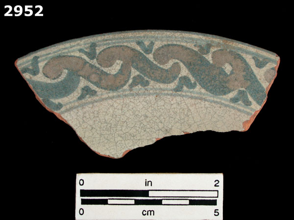 PANAMA BLUE ON WHITE specimen 2952 