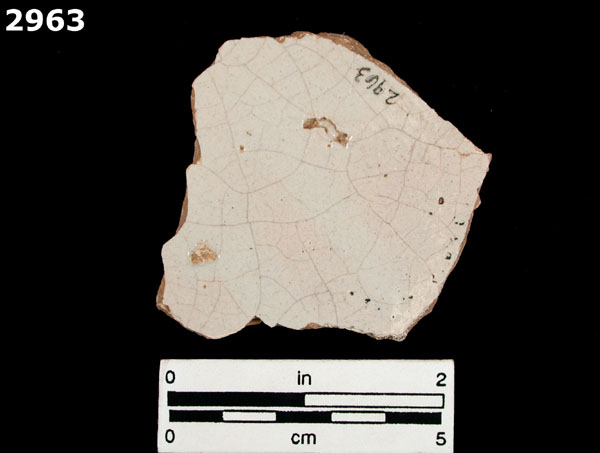 PUEBLA BLUE ON WHITE specimen 2963 rear view