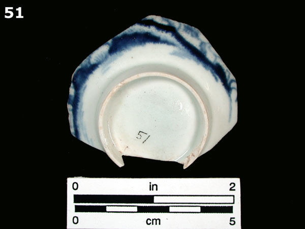 PORCELAIN, ENGLISH SOFT PASTE specimen 51 rear view