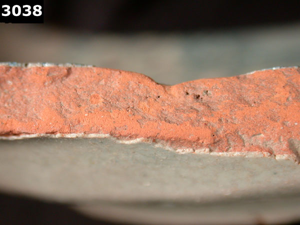 PANAMA BLUE ON WHITE specimen 3038 side view