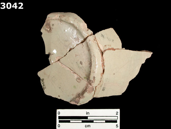 UNIDENTIFIED POLYCHROME MAJOLICA, MEXICO CITY TRADITION specimen 3042 rear view