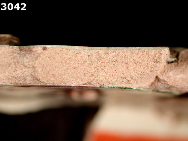 UNIDENTIFIED POLYCHROME MAJOLICA, MEXICO CITY TRADITION specimen 3042 side view