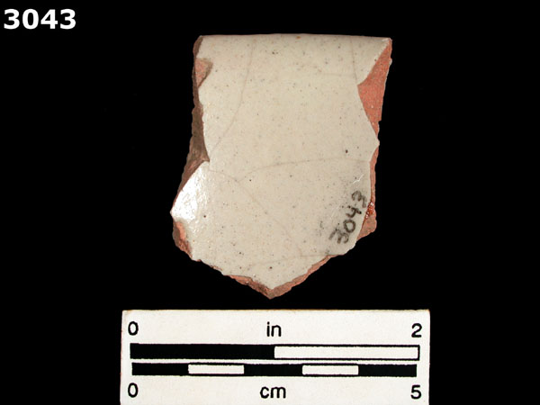 UNIDENTIFIED POLYCHROME MAJOLICA, MEXICO CITY TRADITION specimen 3043 rear view