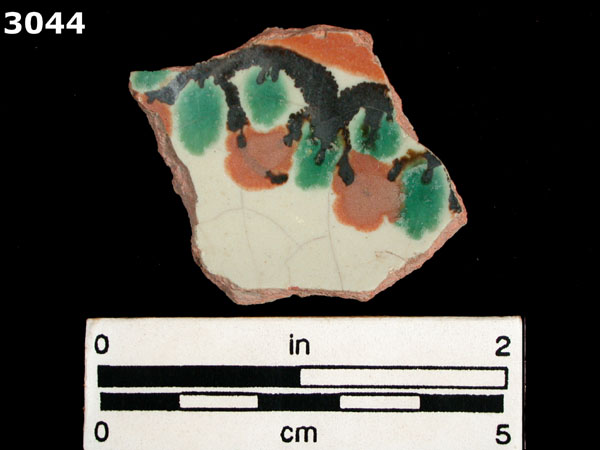 UNIDENTIFIED POLYCHROME MAJOLICA, MEXICO CITY TRADITION specimen 3044 front view