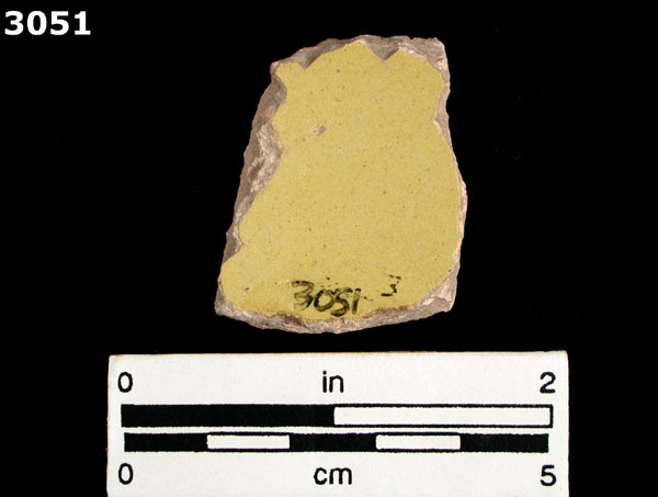 ESQUITLAN BLACK ON YELLOW specimen 3051 rear view