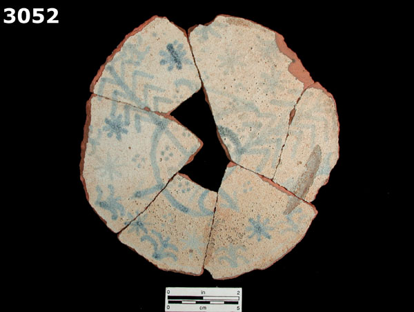PANAMA BLUE ON WHITE specimen 3052 front view