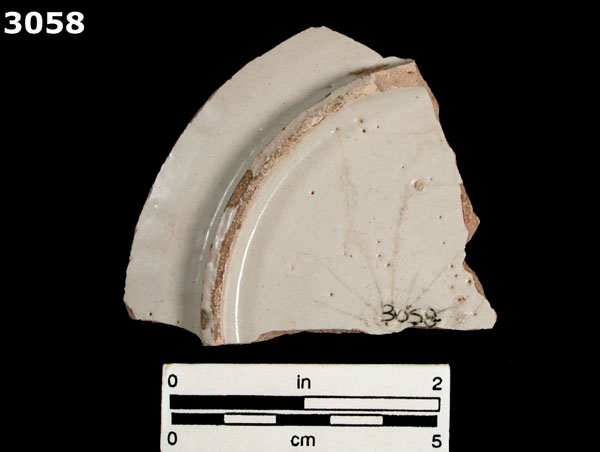 PUEBLA BLUE ON WHITE specimen 3058 rear view