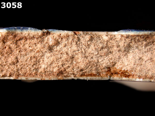 PUEBLA BLUE ON WHITE specimen 3058 side view
